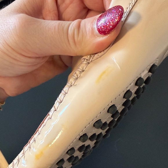 Tod's Pale Pink Patent Leather Slip-On Loafers - Picture 3 of 5